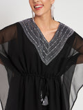 Georgette Embellished Yoke Kaftan