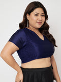 Plus Size Silk Blend Stretchable Blouse