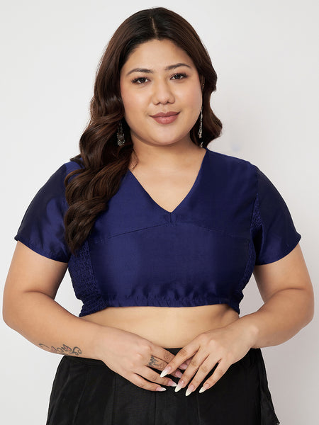 Plus Size Silk Blend Stretchable Blouse