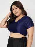 Plus Size Silk Blend Stretchable Blouse