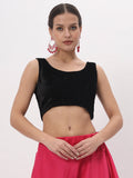 Velvet Solid Readymade blouse