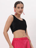 Velvet Solid Readymade blouse