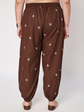 Plus Size Cotton Block Printed Placement Trouser