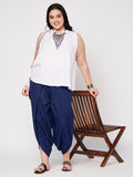 Plus Size Cotton Solid Dhoti