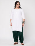 Plus Size Viscose Solid Cowl Salwar