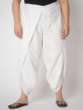 Plus Size Cotton Solid Dhoti