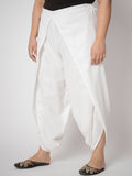 Plus Size Cotton Solid Dhoti