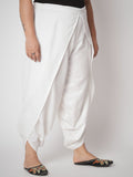 Plus Size Cotton Solid Dhoti