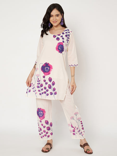 Cotton Floral Block Printed Co-ord Set