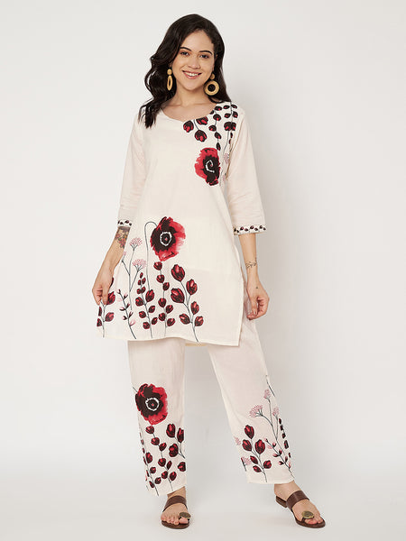 Cotton Floral Block Printed Co-ord Set