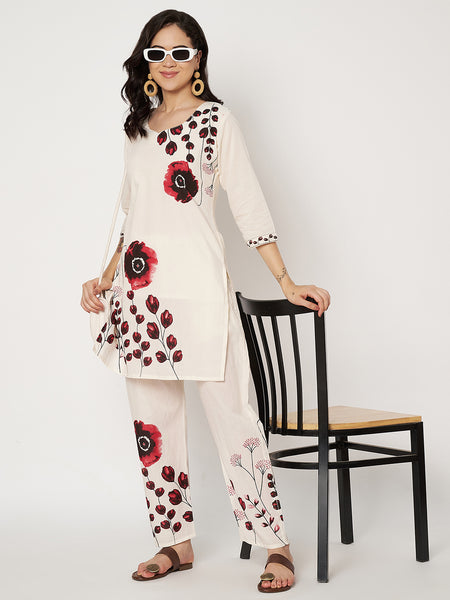 Cotton Floral Block Printed Co-ord Set