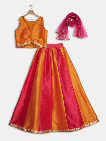 Dupion Kalidaar Embellished Lehenga Set