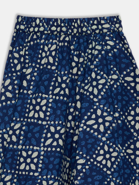 Cotton Printed Embellished Bias Skirt