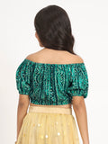 Viscose Bandhani Print Off Shoulder Top