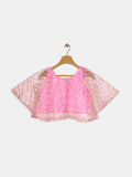 Net Gota Embroidered Cape Top