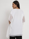 Georgette Metallic Yoke Kaftan Kurti