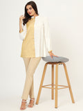 Slub and Tissue Panelled Shirt Kurti