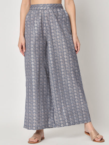 Cotton Gold Foil Printed Palazzo