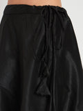 Dupion Solid Embellished Bias Skirt