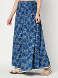 Cotton Printed Embellished Bias Skirt