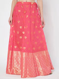 Chanderi Zari Woven Kalidaar Skirt