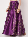 Dupion Block Printed Kalidaar Skirt
