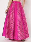 Silk Blend Block Printed Kalidaar Skirt