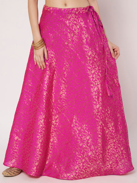 Brocade Floral Bias Skirt