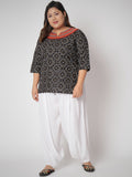 Plus Size Viscose Solid Cowl Salwar