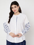 Cotton Sleeve Block Printed Shirt