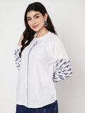 Cotton Sleeve Block Printed Shirt