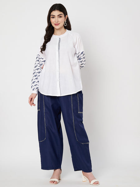 Cotton Sleeve Block Printed Shirt