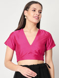 Silk Blend Stretchable Readymade blouse