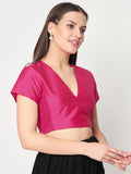 Silk Blend Stretchable Readymade blouse