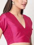 Silk Blend Stretchable Readymade blouse
