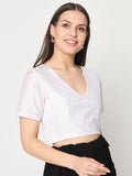 Silk Blend Stretchable Readymade blouse