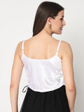 Satin Cowl Neck Solid Readymade blouse
