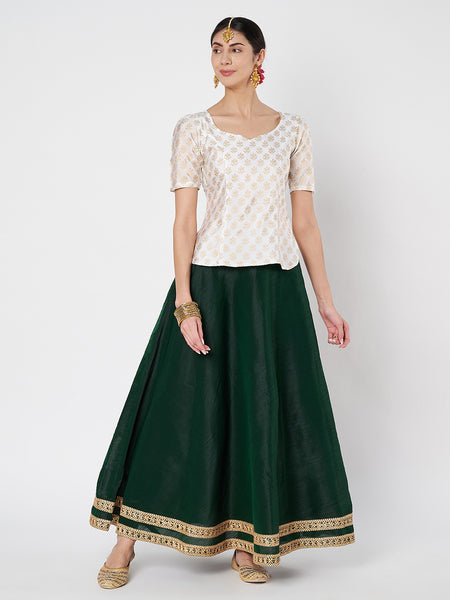 Silk Blend Block Printed Readymade blouse