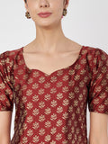 Silk Blend Block Printed  Readymade blouse