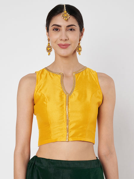 Chroma Embellished Front Open Readymade Blouse