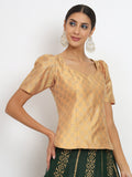 Silk Blend Hand Block Printed Readymade blouse