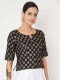 Viscose Block Printed Readymade blouse