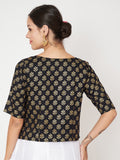 Viscose Block Printed Readymade blouse