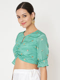 Chinon Sequin Embroidered Readymade blouse