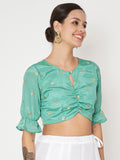 Chinon Sequin Embroidered Readymade blouse