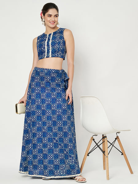 Cotton Printed Embellished Readymade blouse