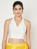 Silk Blend Stretchable Halter Readymade blouse
