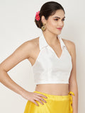 Silk Blend Stretchable Halter Readymade blouse