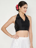Silk Blend Stretchable Halter Readymade blouse