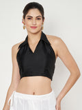 Silk Blend Stretchable Halter Readymade blouse